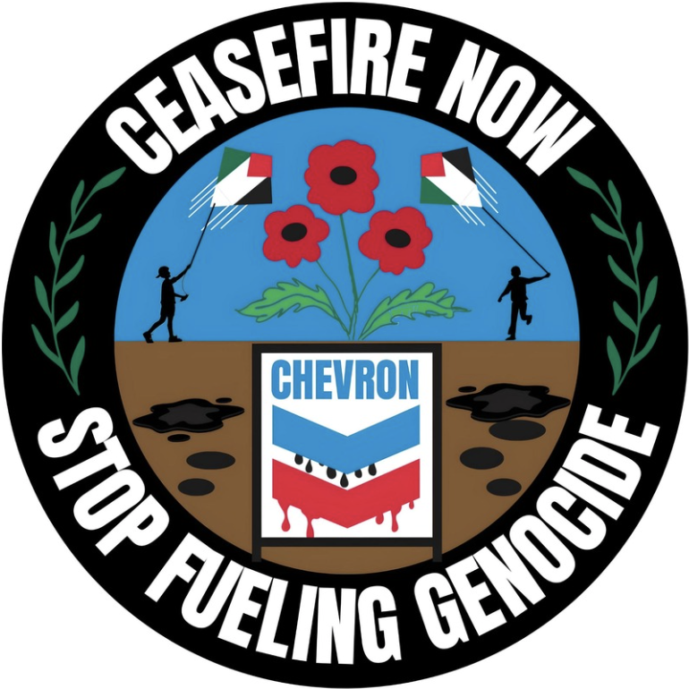 Ceasefire now Stop fueling genocide #BoycottChevron